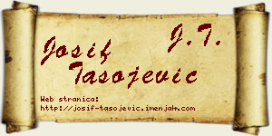 Josif Tasojević vizit kartica